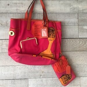 Limited Edition 2-pieces COACH Bonnie Cashin Carry Madison Ave set & clutch bag